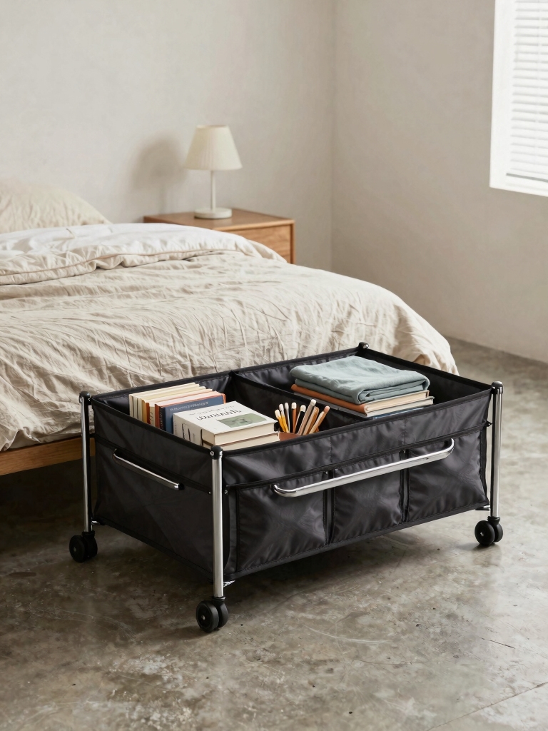 rolling under bed storage solutions