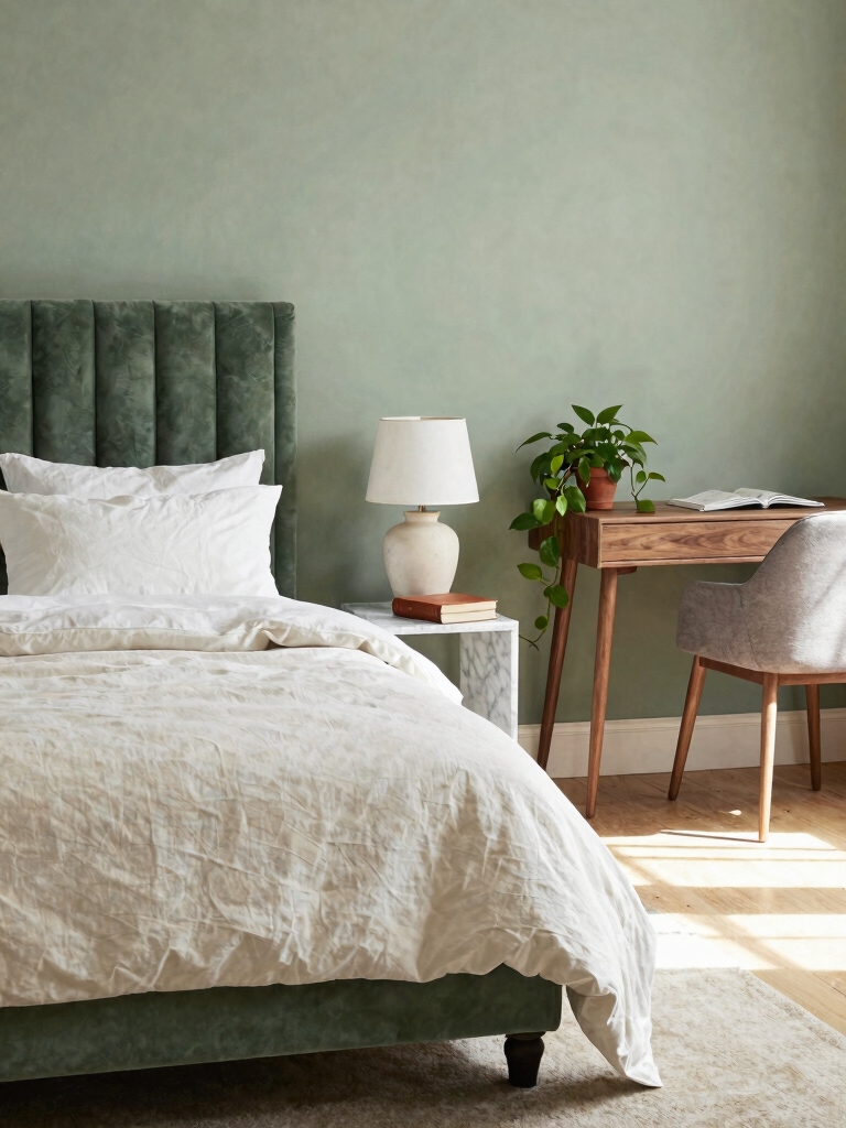 sage green dorm inspiration
