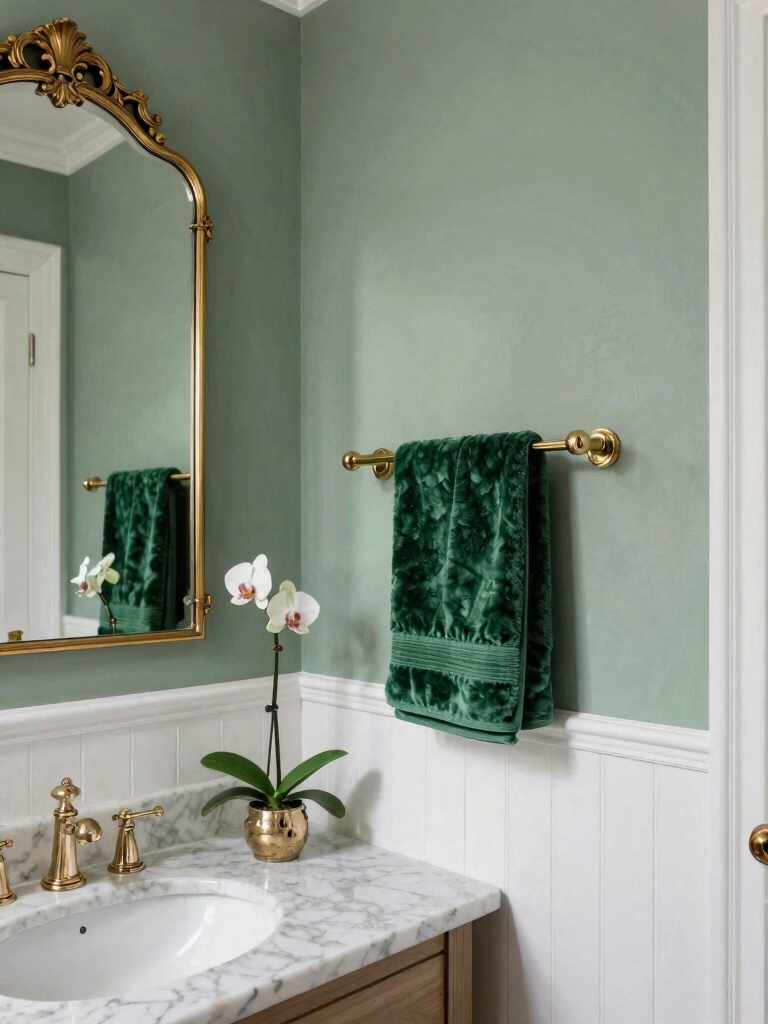 sage green half wall charm