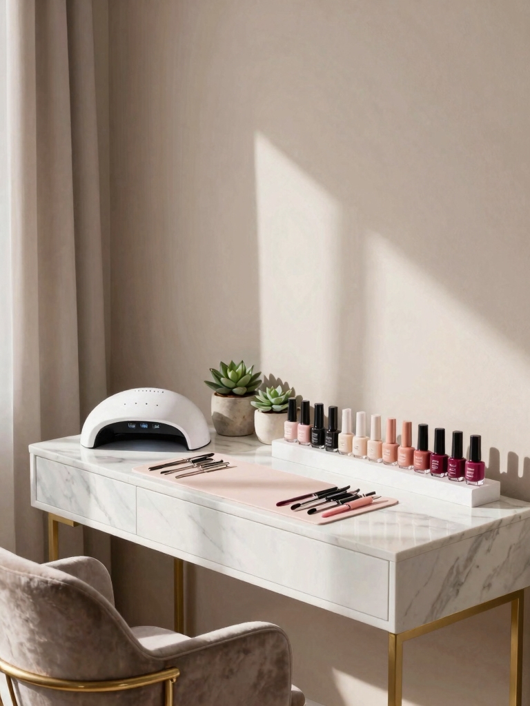salon inspired home nail decor