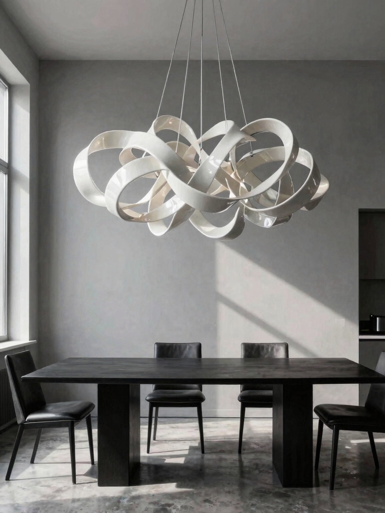 sculptural geometric chandelier designs