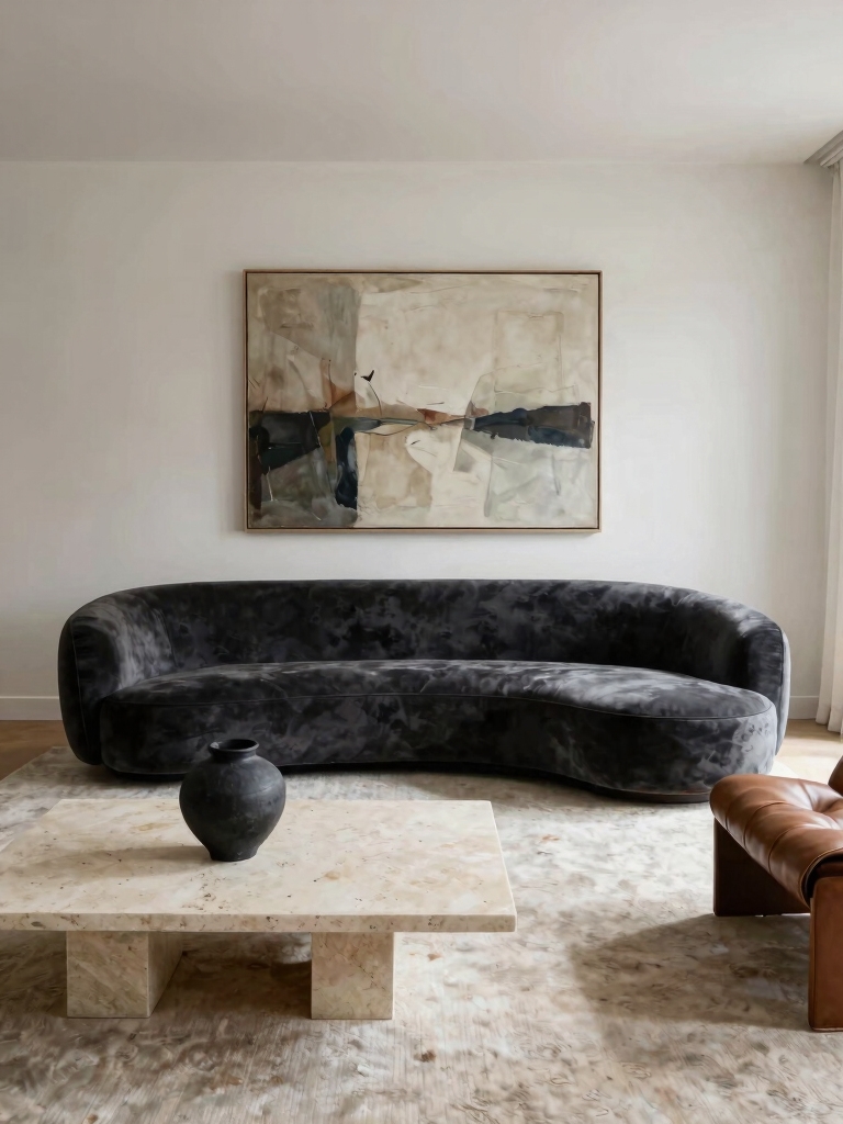 sculptural sofa as foundation