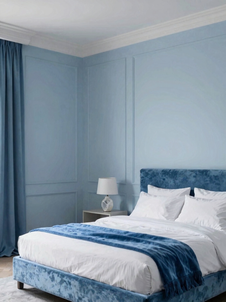 serene pale blue bedrooms