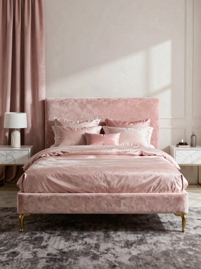 serene soft pink bedrooms