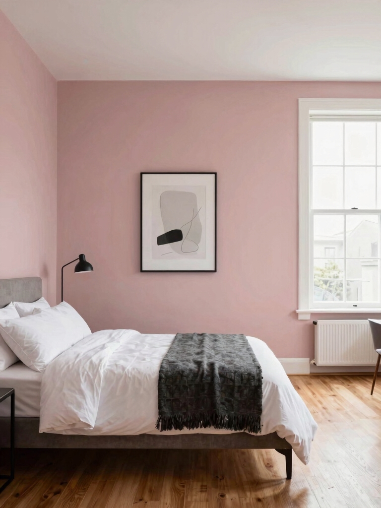single pink statement wall