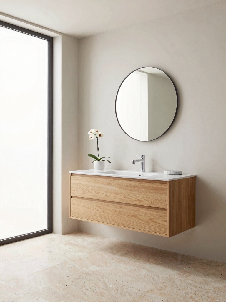 sleek floating vanity elegance