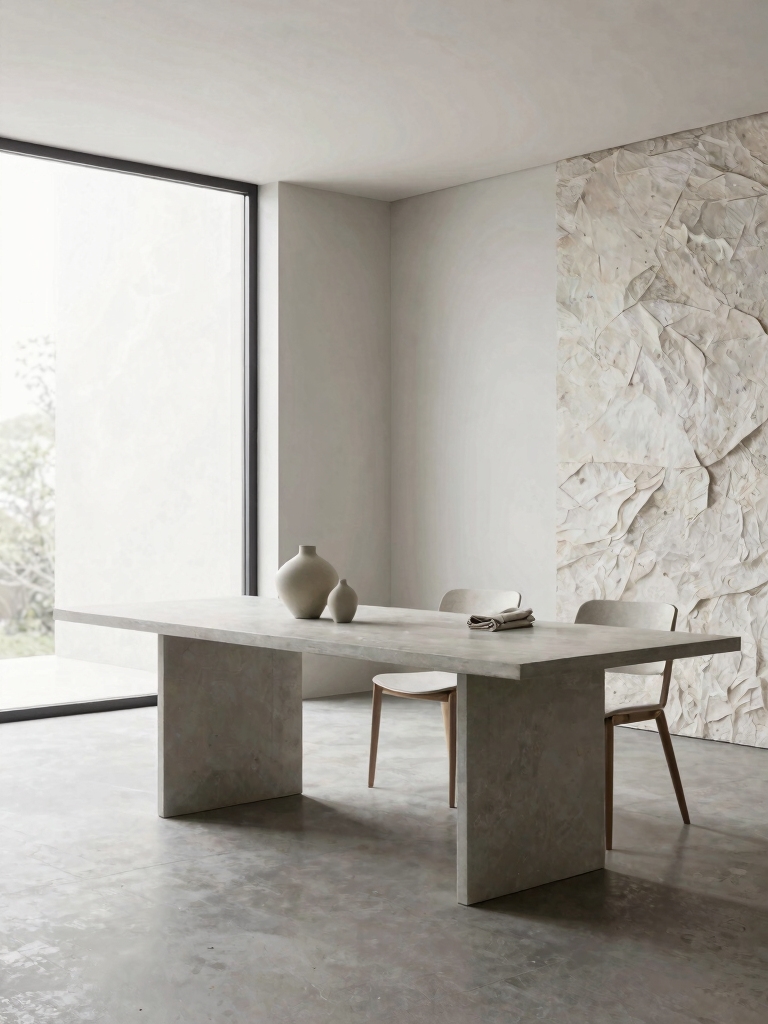sleek modern dining aesthetics