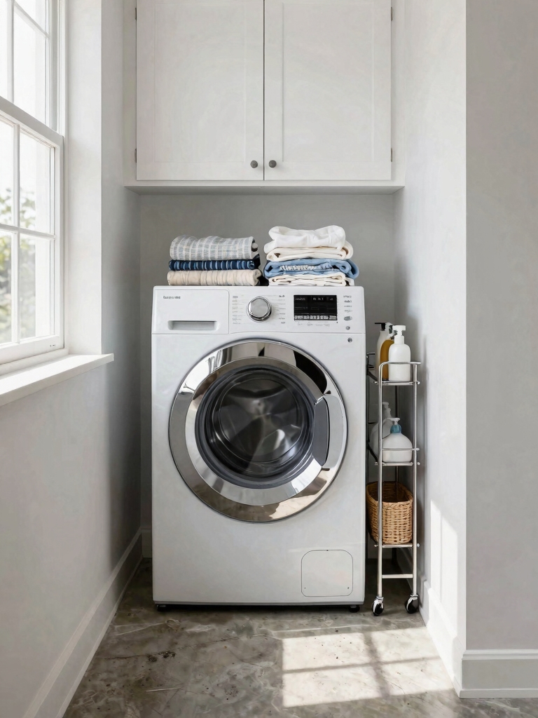 slim cart for laundry organization