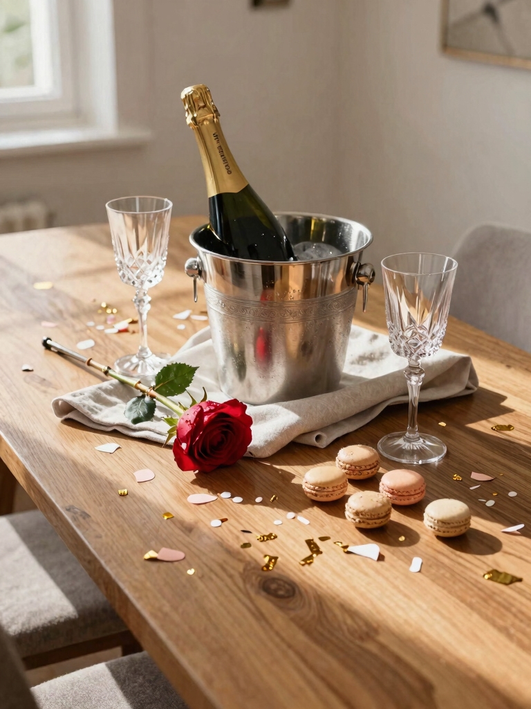 sparkling champagne centerpiece creation
