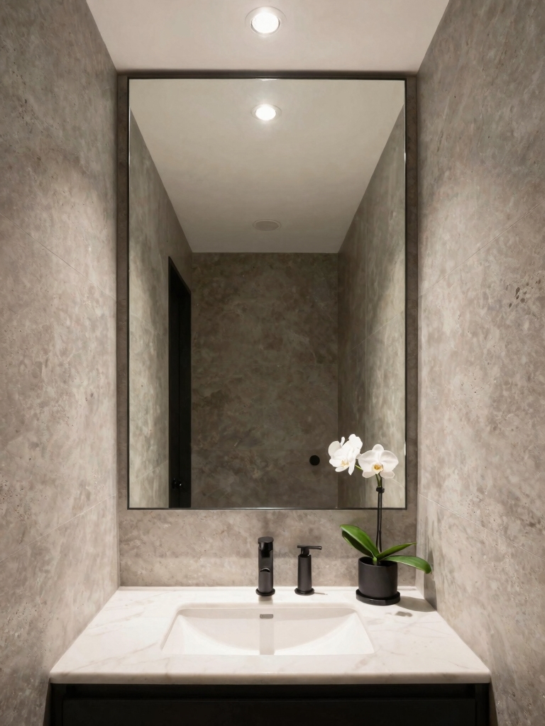 strategic large mirror placement