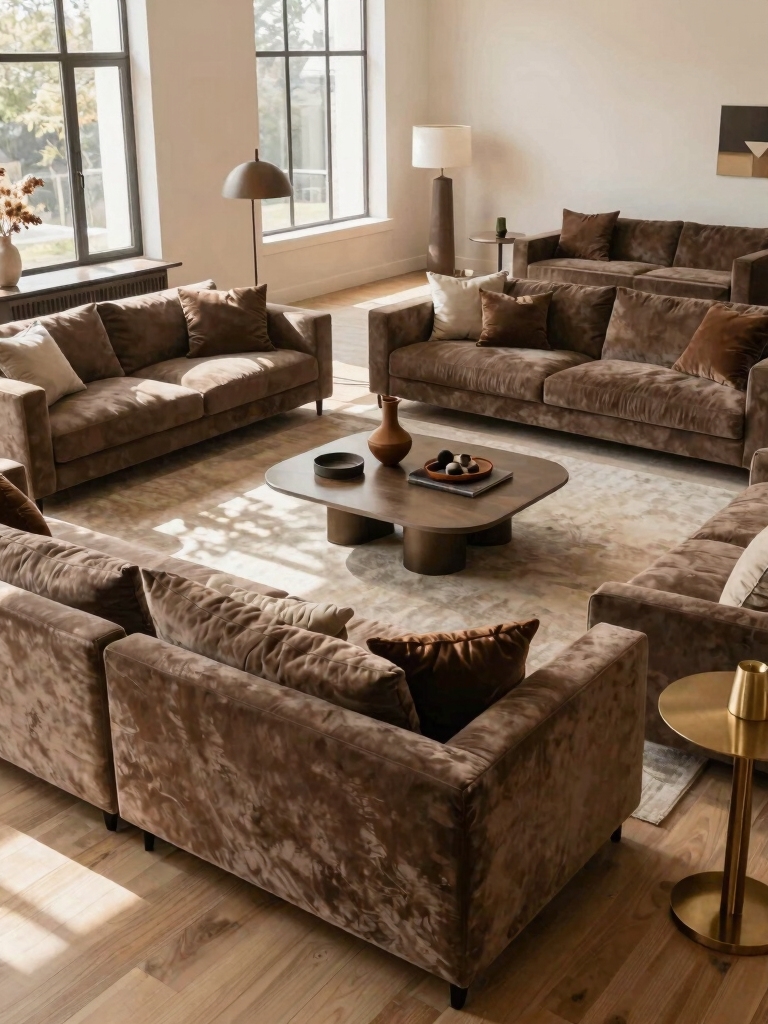 stylish brown sofa decor