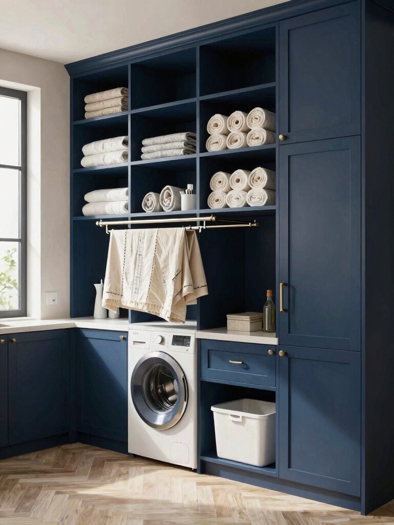 stylish functional laundry storage