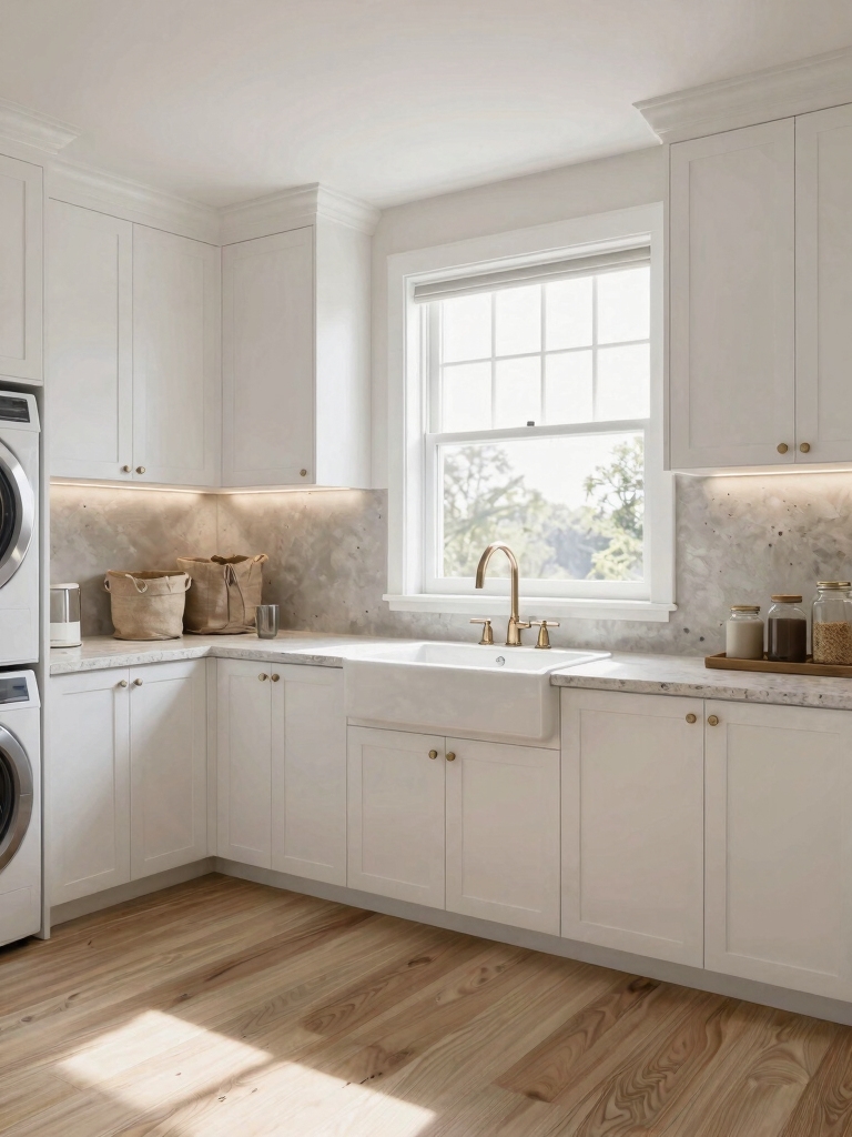 stylish laundry room organization