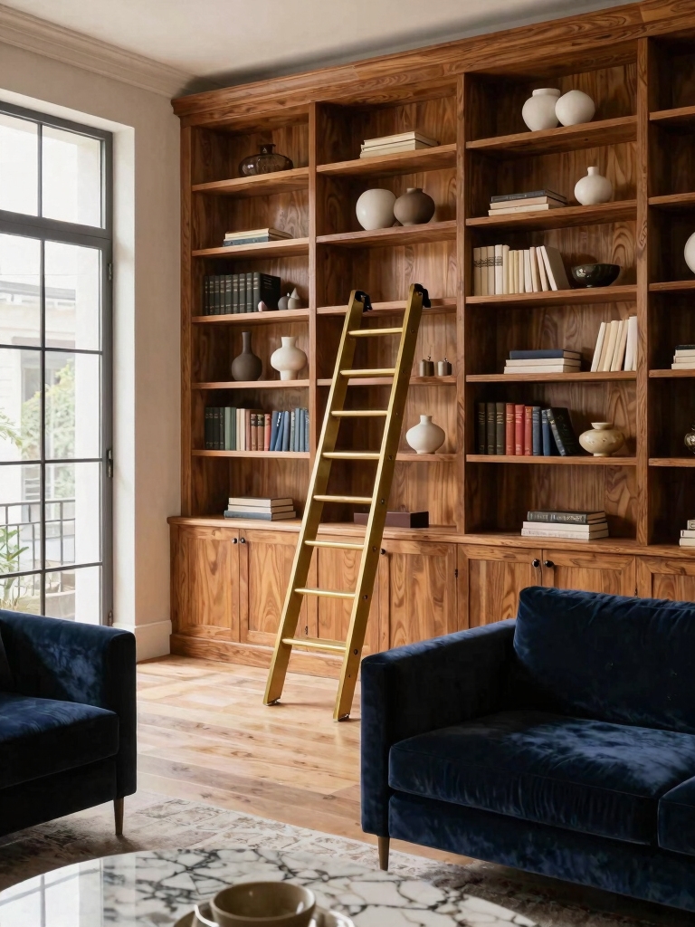 stylish living room bookcases