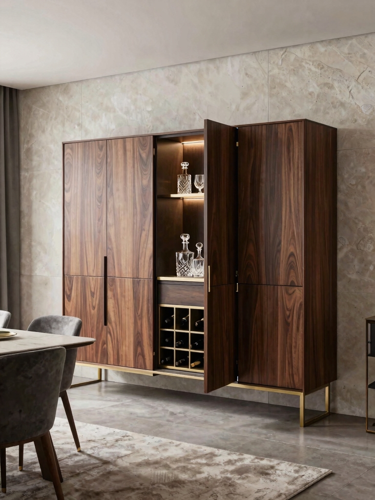 stylish multi functional bar cabinet