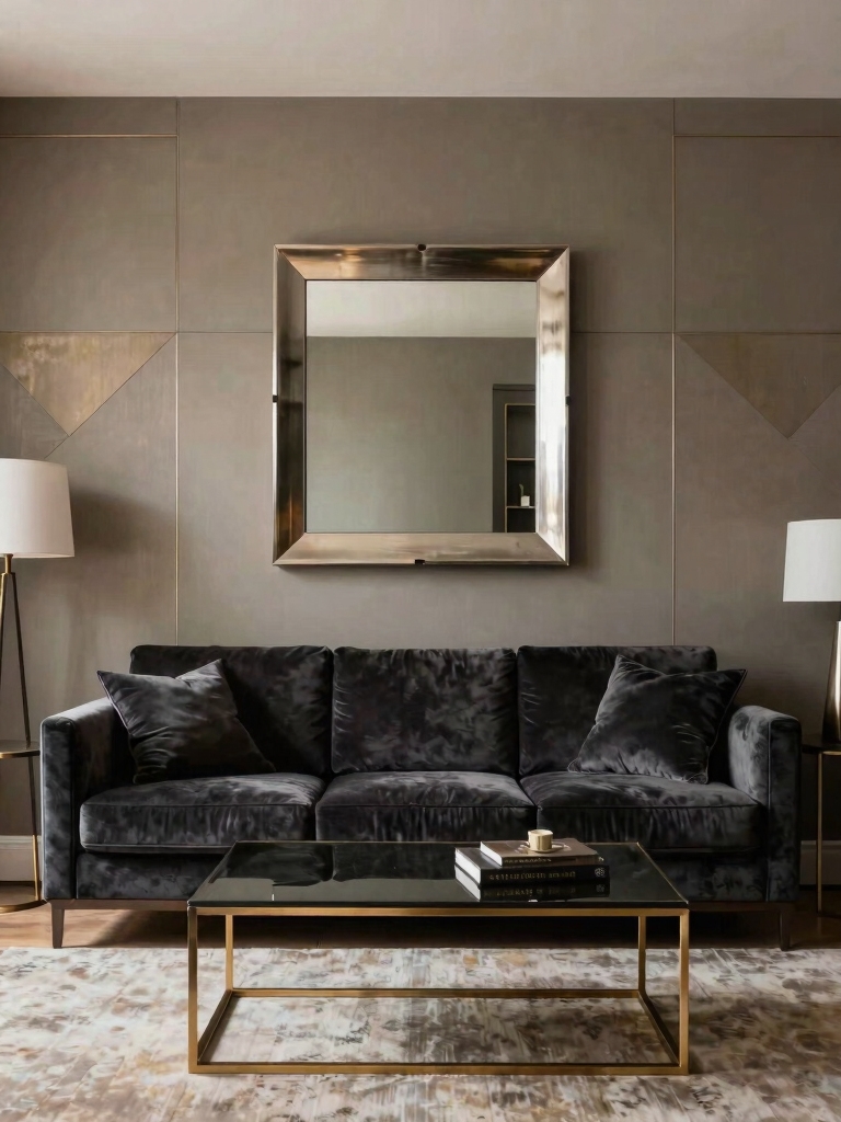 subtle metallic living accents