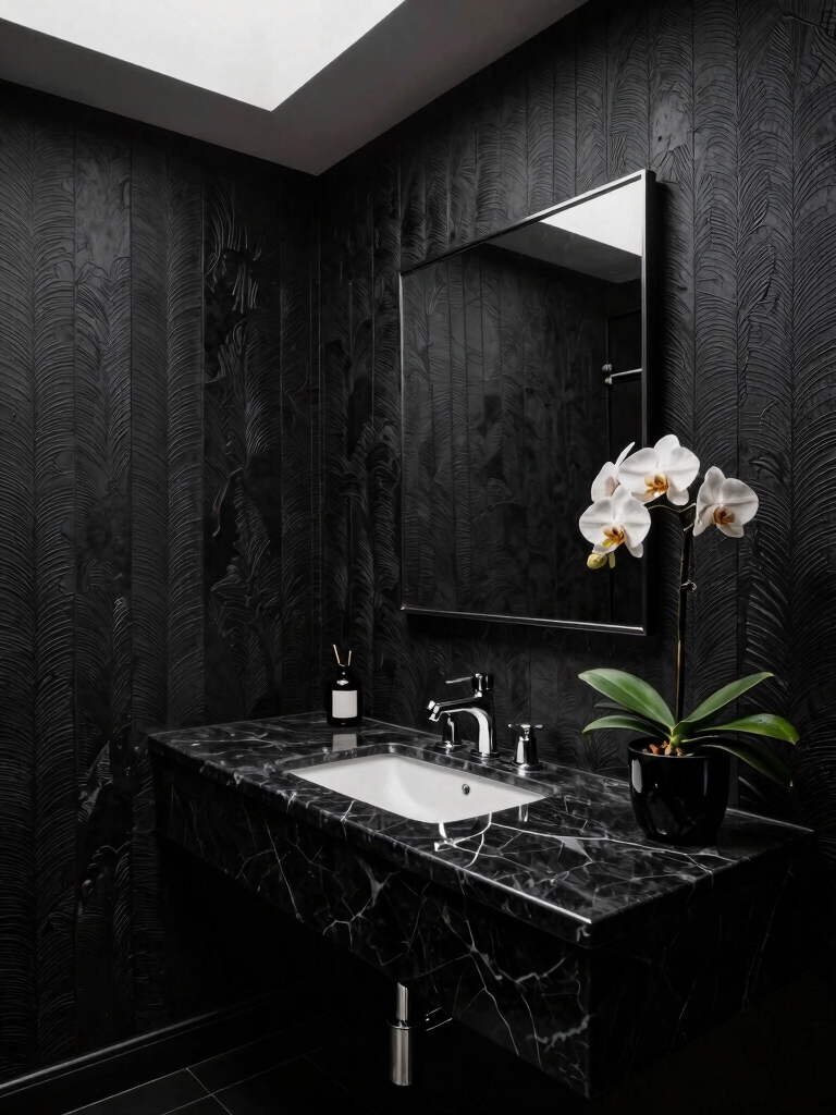 textured black wallpaper elegance