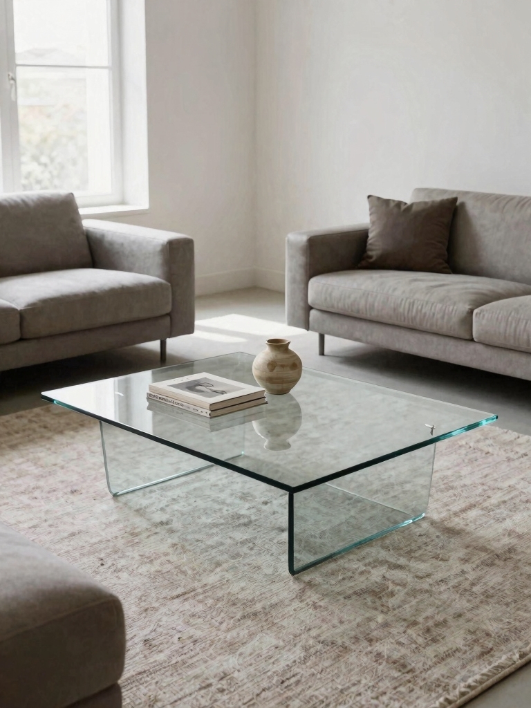 transparent table enhances space