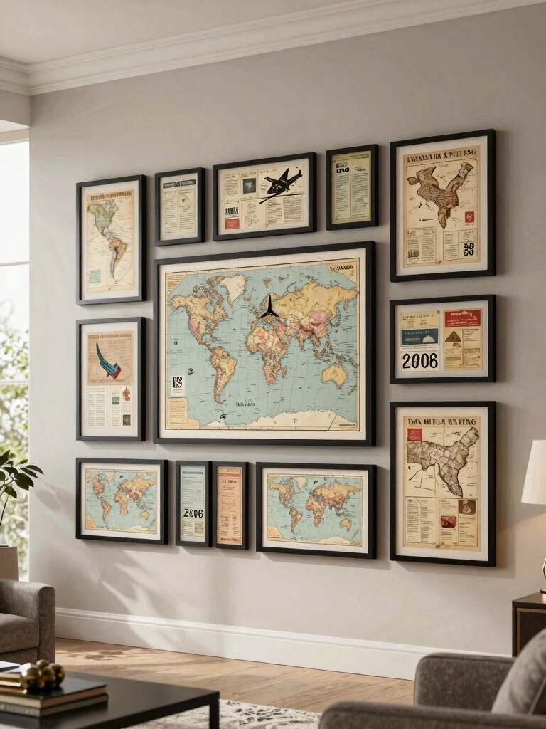 travel keepsakes wall display
