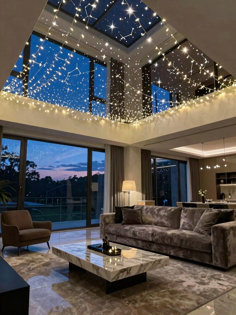twinkling lights winter decor
