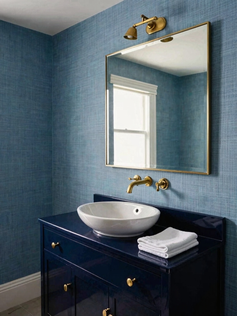 versatile blue powder room ideas
