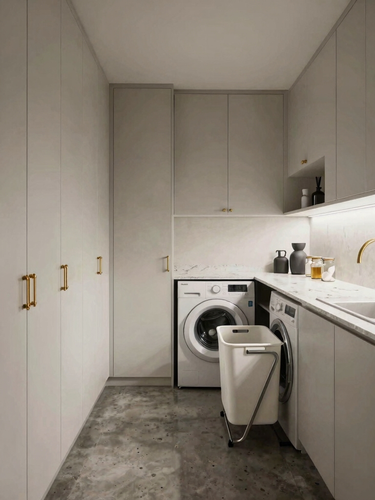 vertical cabinets maximize storage