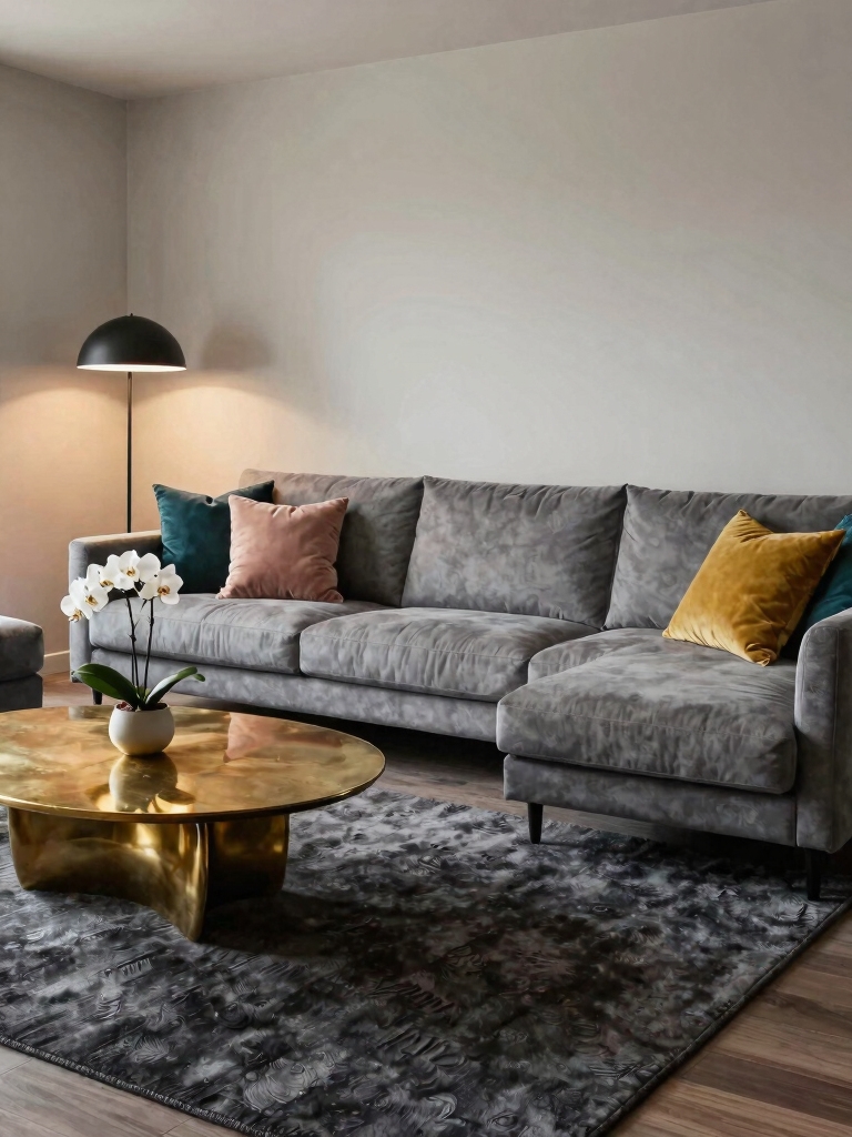vibrant accents for grey