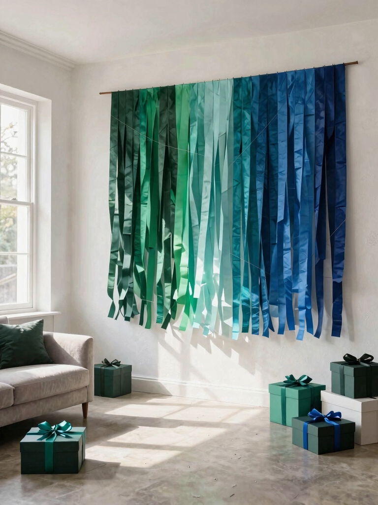 vibrant paper streamer backdrop