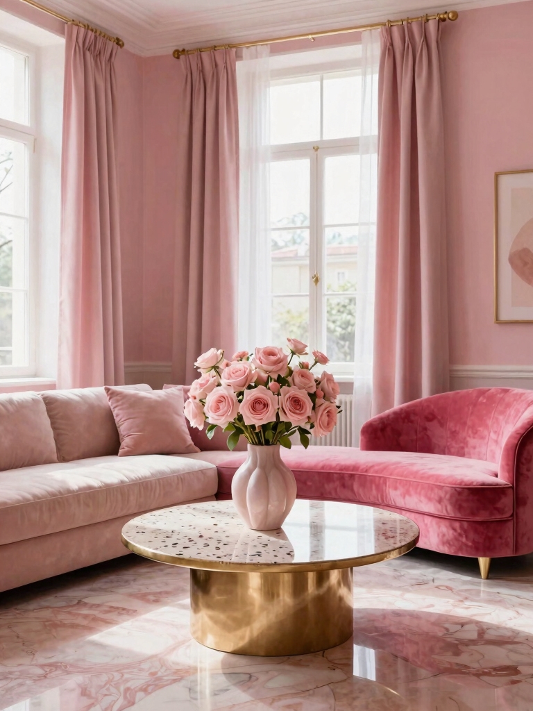 vibrant shades of pink