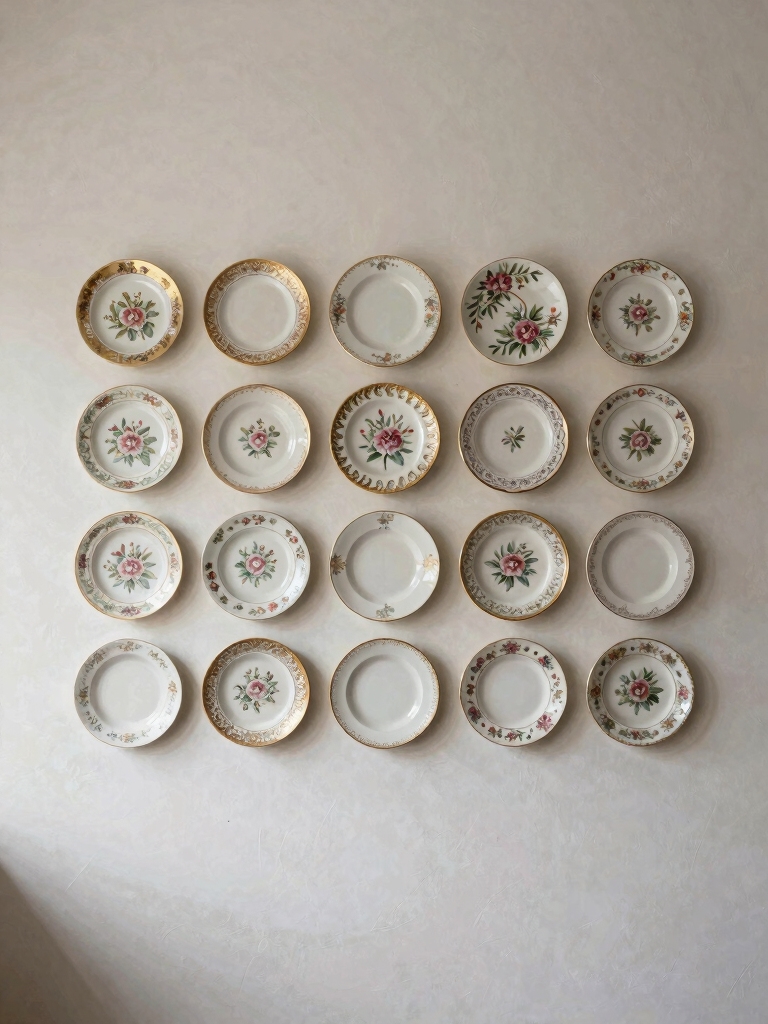 vintage plates wall display