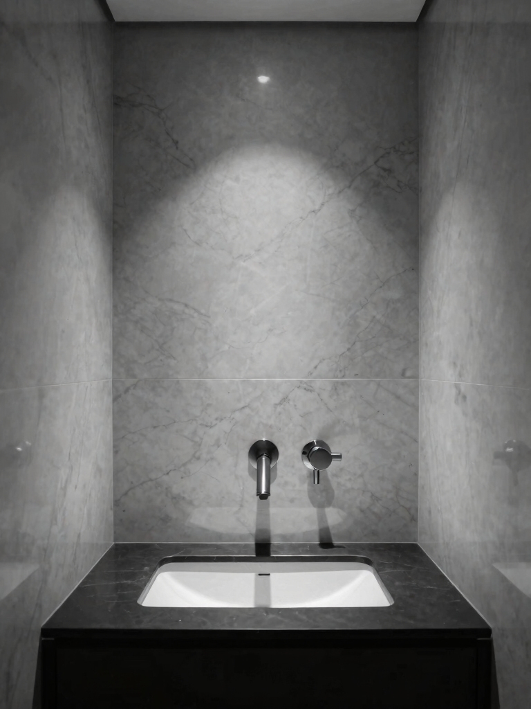 wall mounted faucet clear space