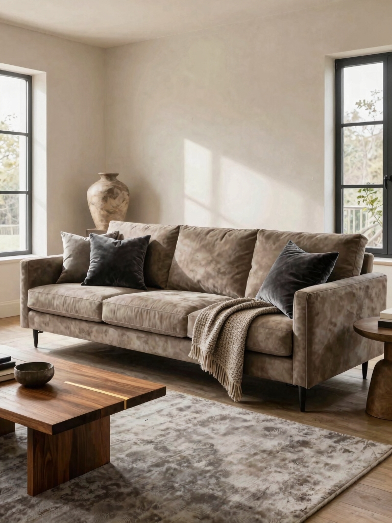 warm gray cozy living rooms