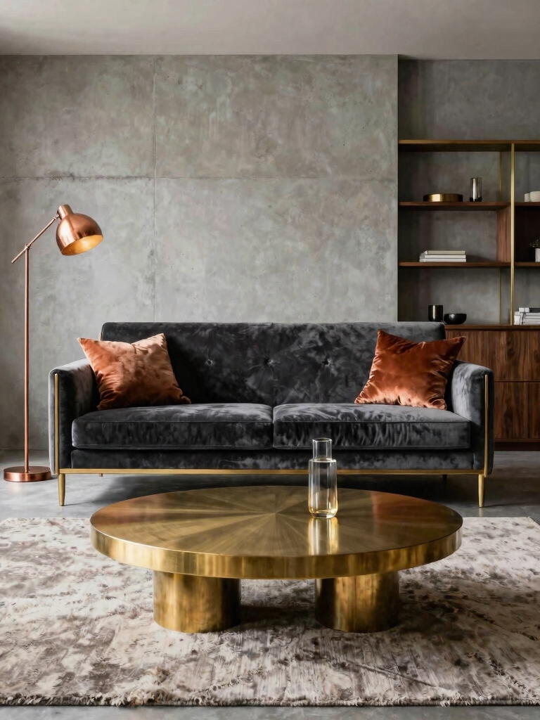 warm metallic accents elevate