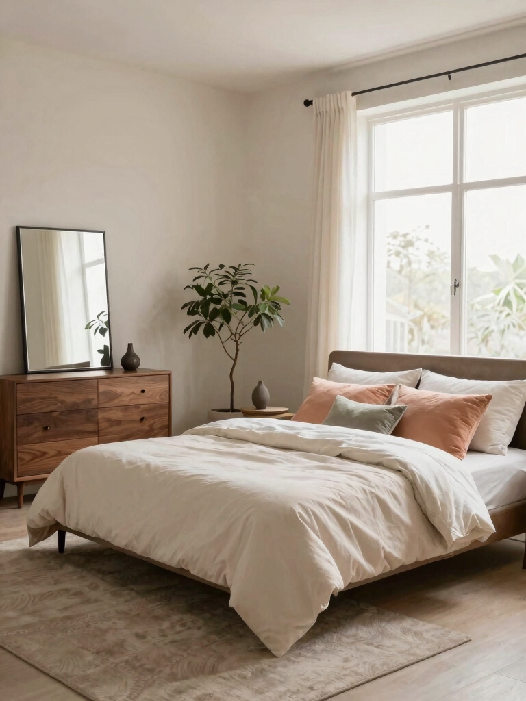 warm neutrals with gentle accents