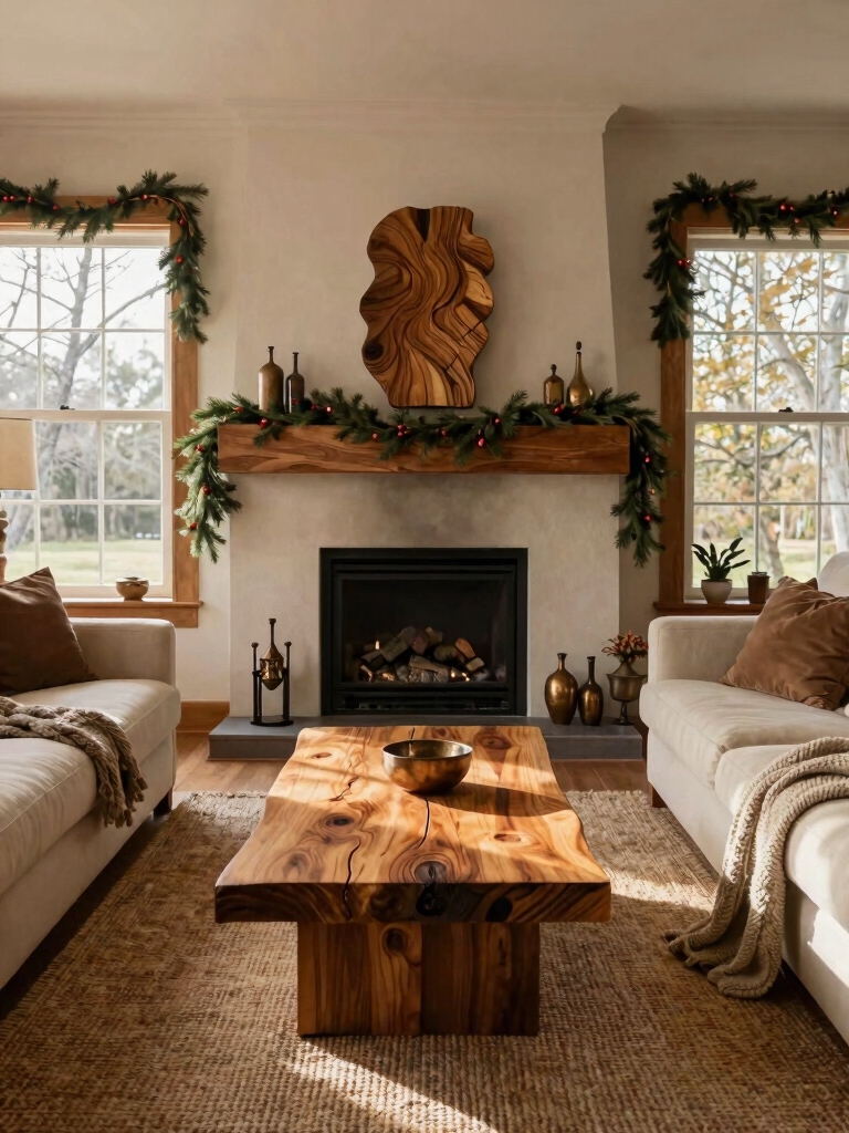 warm rustic holiday decor
