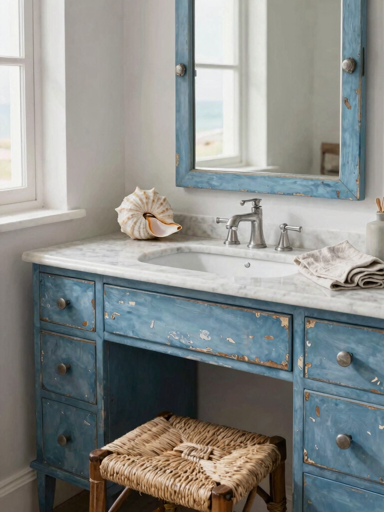 weathered coastal vanity appeal