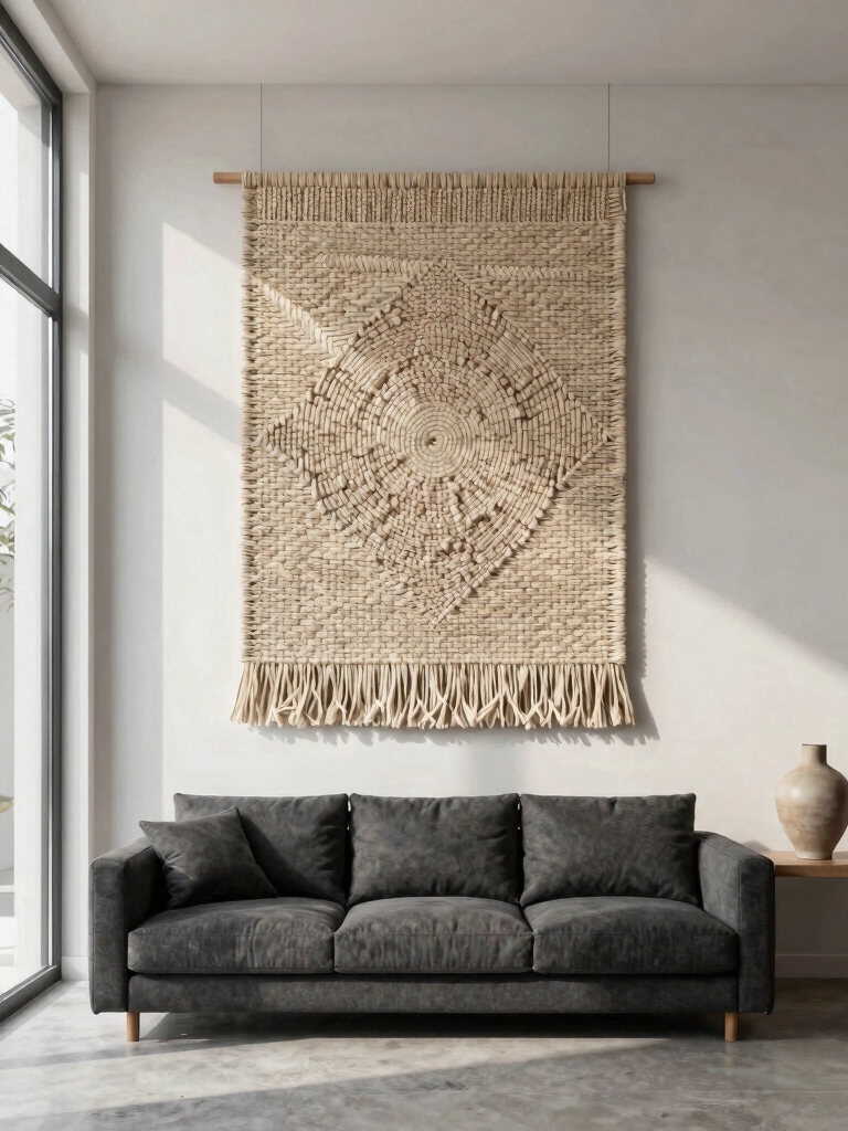 woven wall hanging warmth
